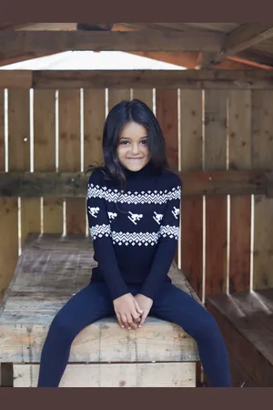 The Little Tailor Kids Coupe ajustée Ski Design Knitted Noël Pull8 - 9 ans (128 - 134cm)