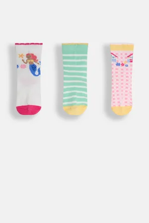 JoJo Maman Bébé 3-Lot Chaussettes8692cm