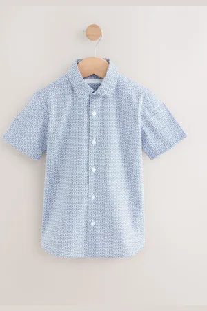 Next Short Sleeve Geo Print 100% Cotton Shirt (3-16yrs)3 ans (98cm)