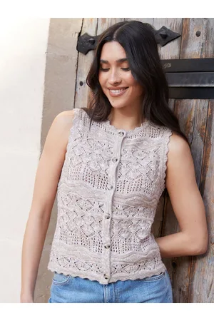 Threadbare Button Through Pointelle Knit Vest42