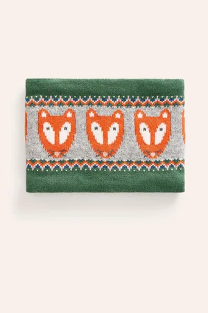 Boden Écharpe tricotée Snood à motif Fair Isle Fox9 - 12 ans (134 - 152cm)