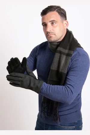 Totes Mens Wool Blend Winter Scarf and Thermal Lined GlovesUn an