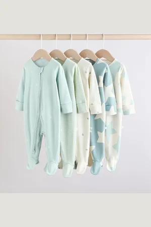 Next Dors-bien 5 100% coton zippés en deux sens Lot de (0mois -2ans)8086cm