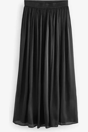 Next Métallisé Satin Plissé Maxi Jupes44 Tall