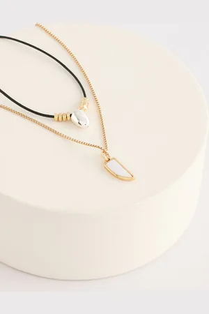 Next Two Layer Corded Necklace Made With Recycled Brass and ZincUn an