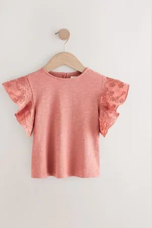 Next Cornelli Frill Sleeve 100% Cotton T-Shirt (3-16yrs)146152cm
