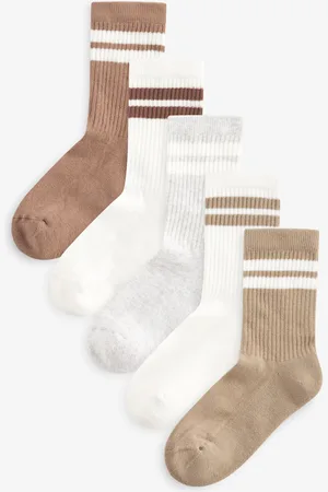 Next Cushioned Semelle intérieure Cotton Rich Ribbed Tipped Chaussettes 5 LotUK 4-6.5