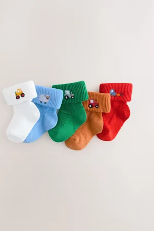 Next Chaussettes à roulettes brodées 5 Lot (0mths-2yrs)8692cm
