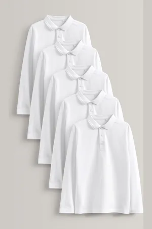 Next 100% coton Manches longues Polos scolaires (3-16ans)5 ans (110cm)
