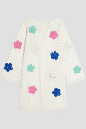 River Island Robe fille à fleurs en crochet146152cm