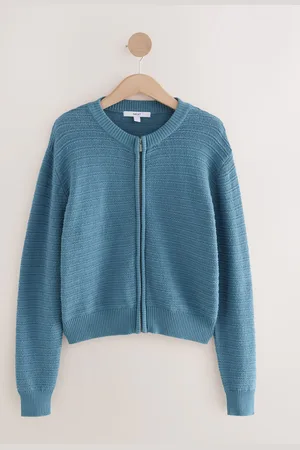 Next Knitted Zip-Up Bomber Jacket with CottonL - Regular