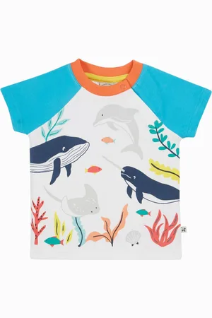 Frugi T-shirt Reid Raglan blanc 100% coton biologique98104cm