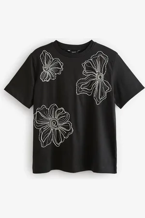 Next Beaded Floral Embelished 100% Cotton T-Shirt36