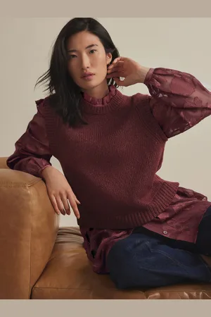 Next Collared Shirt Layer Knitted Tank with WoolS