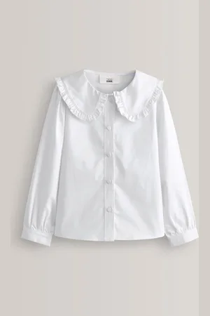 Next Cotton Stretch Pretty Collar Long Sleeve School Blouse (3-14yrs)10 ans (140cm)