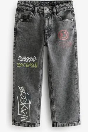Next 100% Cotton Graffiti Denim Jeans (3-16yrs)9 ans (134cm)