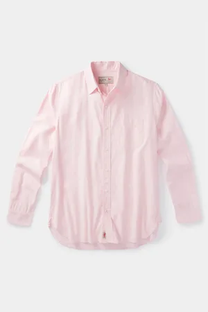 Aubin Pink Grainsby Linen Cotton ShirtGrand