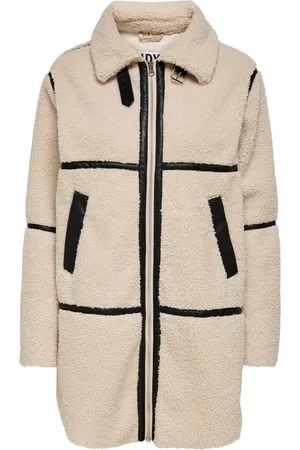 JDY Veste Teddy Cosy avec bordures contrastées40-42