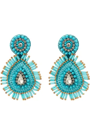 Bibi Bijoux Pink Paisley Beaded EarringsUn an