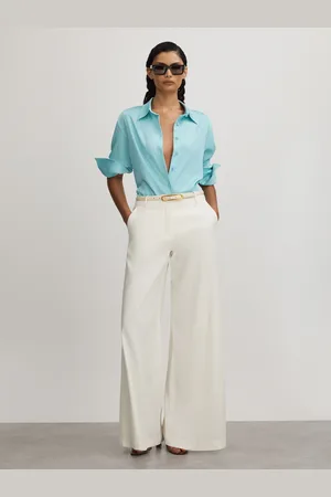 Anna Quan Pantalon ample en mélange de lin 36