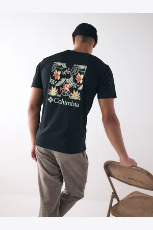 Columbia North Cascades Short Sleeve 100% Cotton Black T-ShirtPetit