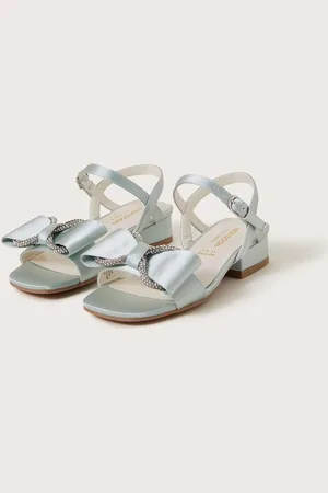 Monsoon Diamante Bow Satin Sandalsr. u.9eu265