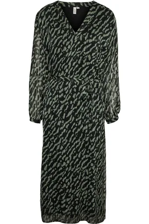 VERO MODA Chiffon Ceinturé Animal Mi-long Robe34