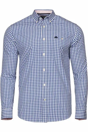 Raging Bull Chemise classique à manches longues en coton 100% VichyXL