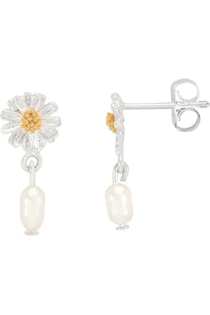 ESTELLA BARTLETT Flower Pearl Drop Studs Earringsun