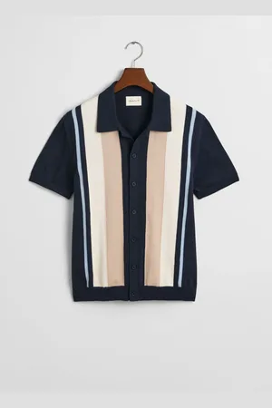 GANT 100% Cotton Colour Block Short Sleeve Polo Shirtlarge