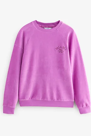 Next Thin Cord Soft Touch Graphic Crew Neck SweatshirtS