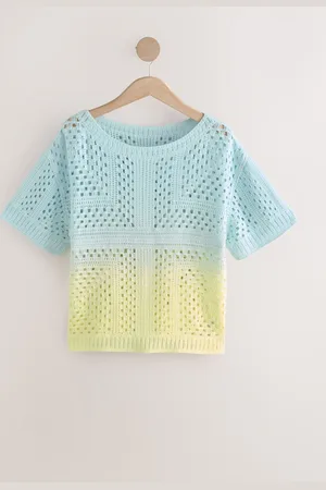 Next T-shirt manches courtes au crochet à col ras du coularge