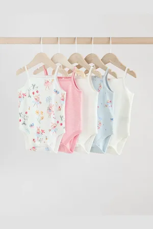 Next Baby Strappy 100% Cotton Vest Bodysuits 5 Pack9298cm
