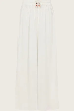 Monsoon Wide Leg Crinkle Trousers166168cm