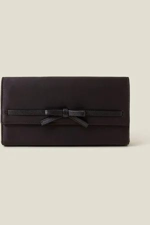 Accessorize Bow Satin Clutch Bagun