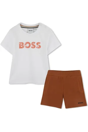 HUGO BOSS Logo Baby Short Sleeve T-Shirt And Shorts Set7480cm
