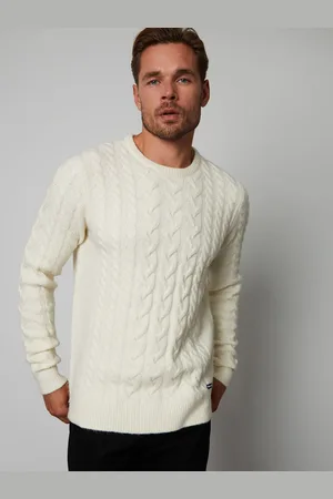 Threadbare Pull ras du cou en maille torsadéeM