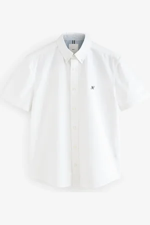 Next 100% Organic Cotton Oxford Short Sleeve ShirtMédium