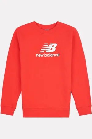 New Balance Sweat Kids Français Terry Stacked Logo Col rond 100% coton140146cm