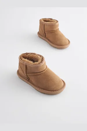 Next Bottes en daim déperlant doublées de fausse fourrure