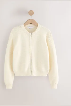 Next Knitted Zip-Up Bomber Jacket with CottonL - Regular