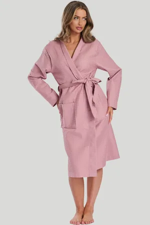 Loungeable Peignoir gaufré 100% cotonL