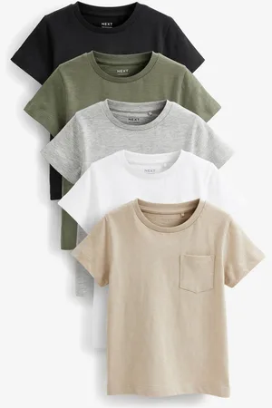 Next T-shirt Manches courtes 100% coton 5 Lot (3mois-7ans)9 - Mois 12 (74 - 80cm)