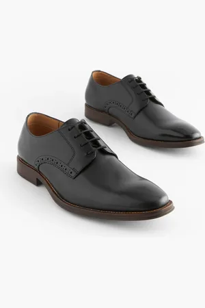 Next Chaussures Derbies en cuir à semelle contrastante