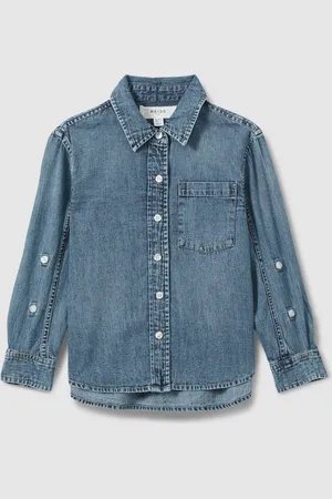 Reiss Chemise Rosie Denim Bouton à travers11 - 12 ans (146 - 152cm)