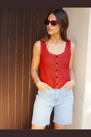 Threadbare Faux gilet en maille au crochet boutonné36