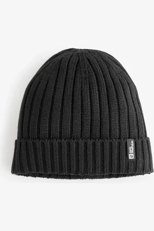 Jack Wolfskin Rib Knit Black Winter BeanieUn an