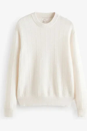 Next Coupe classique Signature Lambswool/Cashmere Blend Col rond PullL