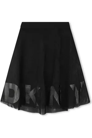 DKNY Two Layer Mesh Logo Mid Length Mi-long Skirt14 ans (164cm)