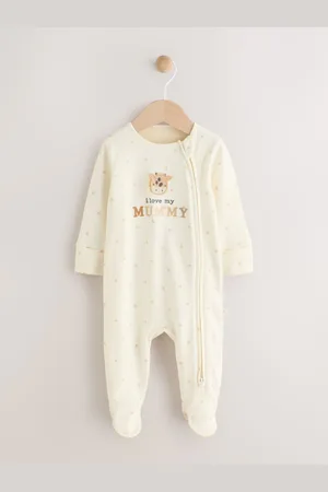 Next I Love My Mummy Two Way Zip 100% Cotton Baby Sleepsuit (0-18mths)6268cm